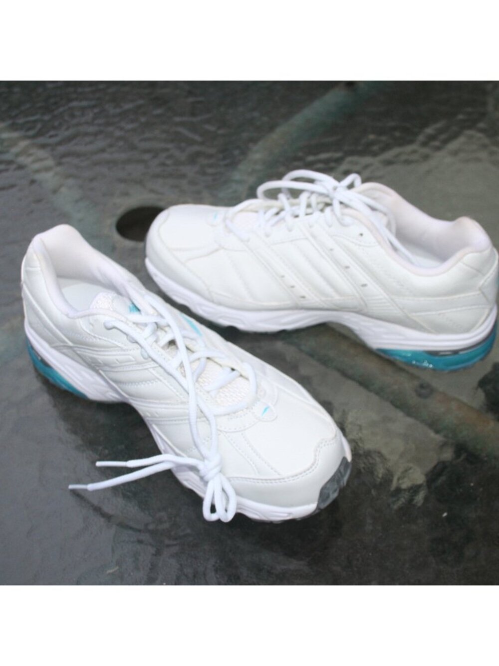 Avia Avi-Verge White/Turquoise Women's Cross-Training Walking Shoes SZ 8